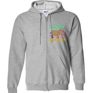 Capy Birthday Cappybara Capybara Full Zip Hoodie