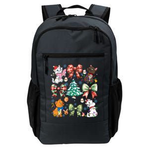 Coquette Bow Christmas Tree Cute Cats Christmas Lights Daily Commute Backpack