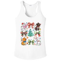 Coquette Bow Christmas Tree Cute Cats Christmas Lights Ladies PosiCharge Competitor Racerback Tank