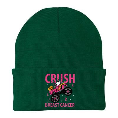 Crush Breast Cancer Awareness Monster Truck Halloween Knit Cap Winter Beanie