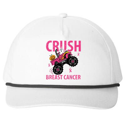 Crush Breast Cancer Awareness Monster Truck Halloween Snapback Five-Panel Rope Hat