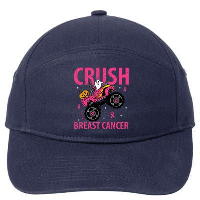 Crush Breast Cancer Awareness Monster Truck Halloween 7-Panel Snapback Hat