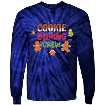 Cookie Baking Crew Christmas Gingerbread Xmas Holiday Baker Tie-Dye Long Sleeve Shirt