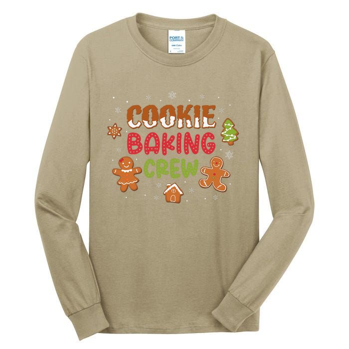 Cookie Baking Crew Christmas Gingerbread Xmas Holiday Baker Tall Long Sleeve T-Shirt