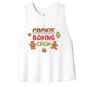 Cookie Baking Crew Christmas Gingerbread Xmas Holiday Baker Women's Racerback Cropped Tank