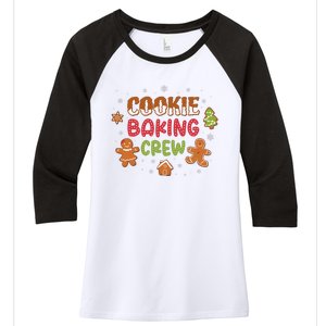 Cookie Baking Crew Christmas Gingerbread Xmas Holiday Baker Women's Tri-Blend 3/4-Sleeve Raglan Shirt