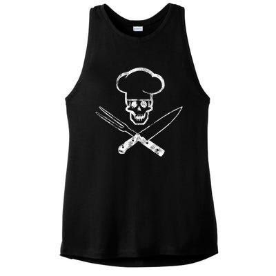 Culinary Badass Cook Skull Funny Chef Humor Cute Gift Ladies PosiCharge Tri-Blend Wicking Tank