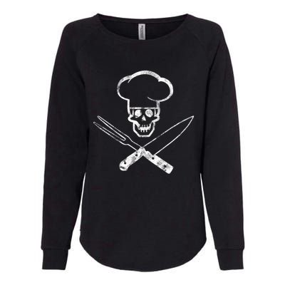 Culinary Badass Cook Skull Funny Chef Humor Cute Gift Womens California Wash Sweatshirt