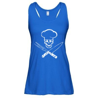 Culinary Badass Cook Skull Funny Chef Humor Cute Gift Ladies Essential Flowy Tank