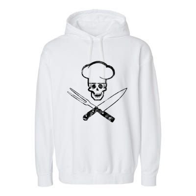 Culinary Badass Cook Skull Funny Chef Humor Cute Gift Garment-Dyed Fleece Hoodie