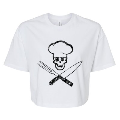 Culinary Badass Cook Skull Funny Chef Humor Cute Gift Bella+Canvas Jersey Crop Tee