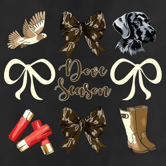 Camo Bow Coquette Dove Season Hunting Dove Hunter Hunt Girl 7 Panel Mesh Trucker Snapback Hat