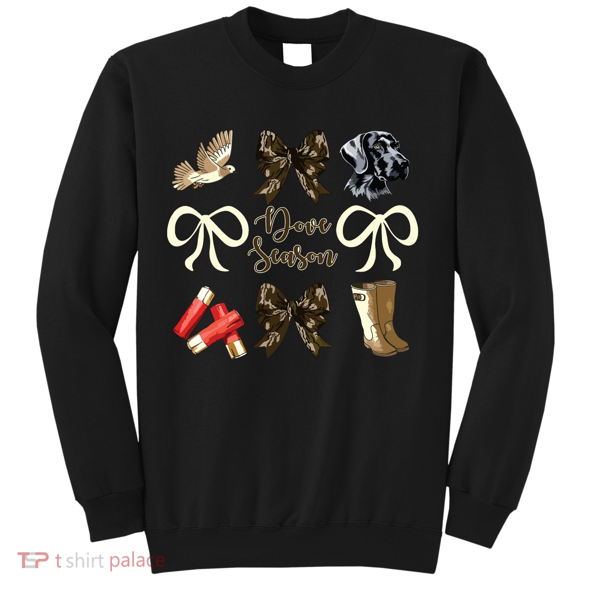 Camo Bow Coquette Dove Season Hunting Dove Hunter Hunt Girl Sweatshirt