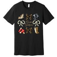 Camo Bow Coquette Dove Season Hunting Dove Hunter Hunt Girl Premium T-Shirt