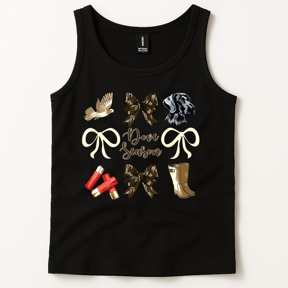 Camo Bow Coquette Dove Season Hunting Dove Hunter Hunt Girl Tank Top