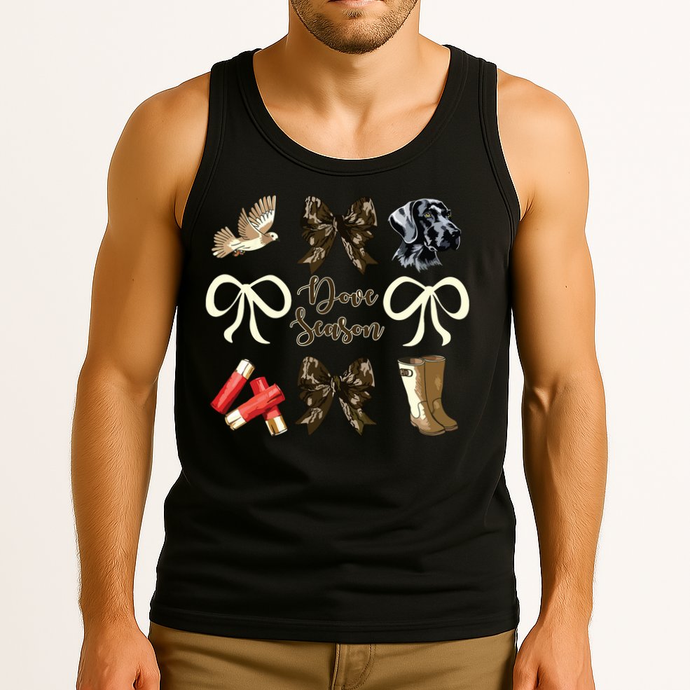 Camo Bow Coquette Dove Season Hunting Dove Hunter Hunt Girl Tank Top