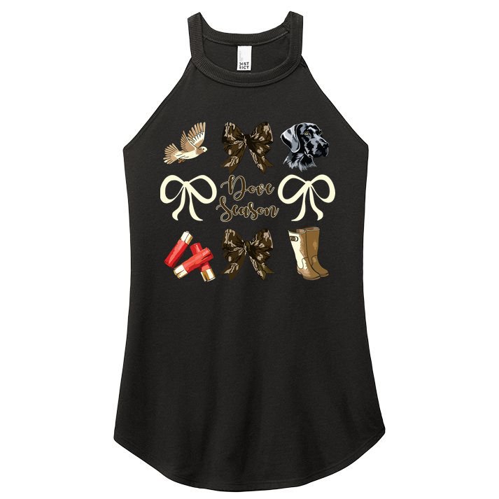 Camo Bow Coquette Dove Season Hunting Dove Hunter Hunt Girl Women's Perfect Tri Rocker Tank