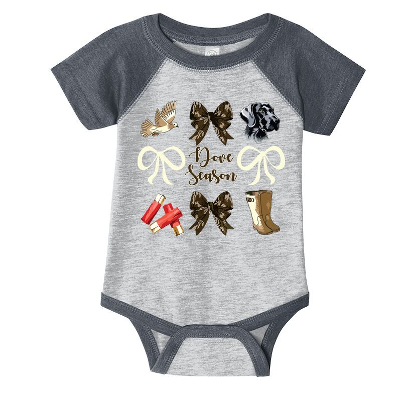 Camo Bow Coquette Dove Season Hunting Dove Hunter Hunt Girl Infant Baby Jersey Bodysuit