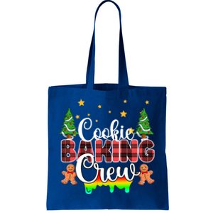 Cookie Baking Crew Red Plaid Christmas Tree Lights Xmas Gift Tote Bag