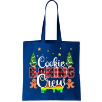 Cookie Baking Crew Red Plaid Christmas Tree Lights Xmas Gift Tote Bag