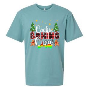 Cookie Baking Crew Red Plaid Christmas Tree Lights Xmas Gift Sueded Cloud Jersey T-Shirt