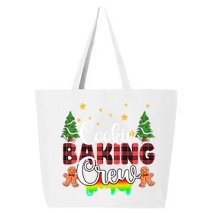 Cookie Baking Crew Red Plaid Christmas Tree Lights Xmas Gift 25L Jumbo Tote