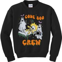 Code Boo Crew Funny Ghost Nurse Halloween Costume Nursing Kids Sweatshirt