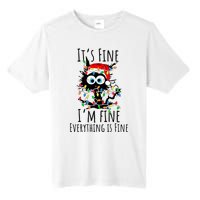 Christmas Black Cat ItS Fine IM Fine Everything Is Fine Tall Fusion ChromaSoft Performance T-Shirt