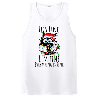 Christmas Black Cat ItS Fine IM Fine Everything Is Fine PosiCharge Competitor Tank