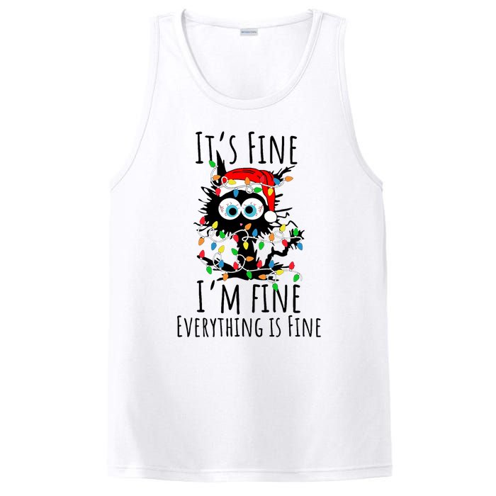 Christmas Black Cat ItS Fine IM Fine Everything Is Fine PosiCharge Competitor Tank