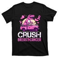 Crush Breast Cancer Awareness Monster Truck Boy T-Shirt