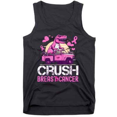 Crush Breast Cancer Awareness Monster Truck Boy Tank Top