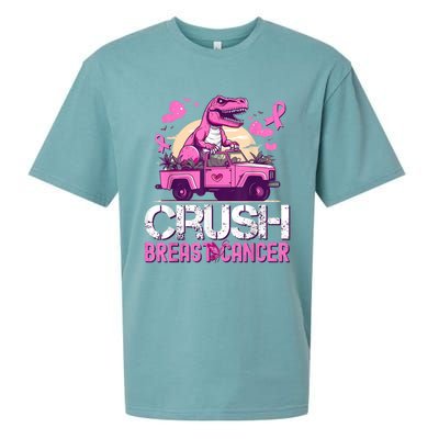 Crush Breast Cancer Awareness Monster Truck Boy Sueded Cloud Jersey T-Shirt