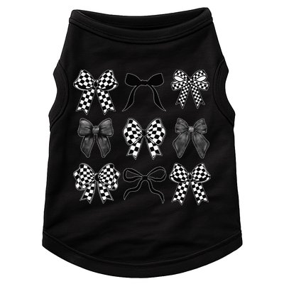 Coquette Bow Checkered Flag Race Car Racing Women Cute Doggie Tank