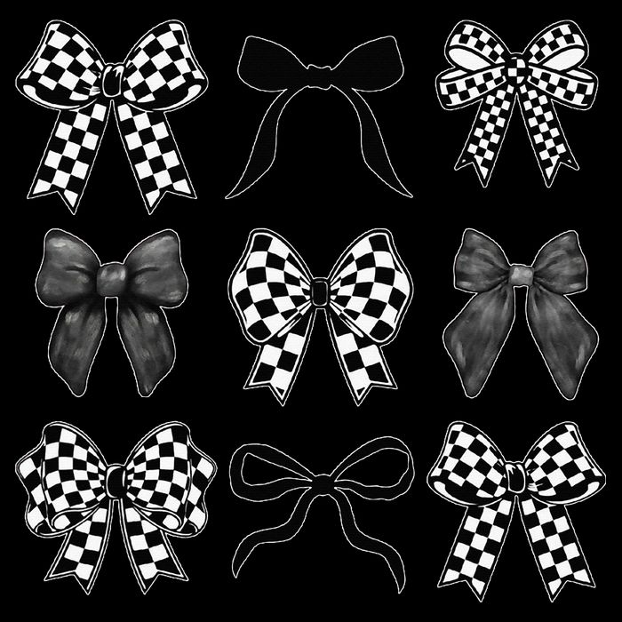 Coquette Bow Checkered Flag Race Car Racing Women Cute City Backpack