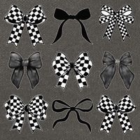 Coquette Bow Checkered Flag Race Car Racing Women Cute Cotton Canvas Backpack