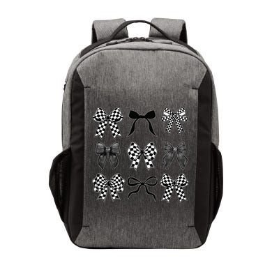 Coquette Bow Checkered Flag Race Car Racing Women Cute Vector Backpack