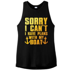 Cool Boat Captain For Pontoon Boat Owners Boating Ladies PosiCharge Tri-Blend Wicking Tank