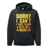 Cool Boat Captain For Pontoon Boat Owners Boating Performance Fleece Hoodie