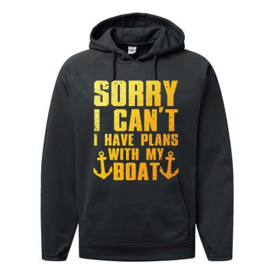 Cool Boat Captain For Pontoon Boat Owners Boating Performance Fleece Hoodie