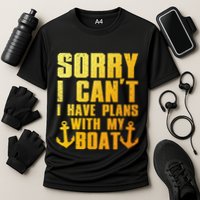 Cool Boat Captain For Pontoon Boat Owners Boating Cooling Performance Crew T-Shirt