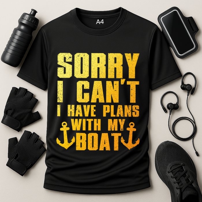 Cool Boat Captain For Pontoon Boat Owners Boating Cooling Performance Crew T-Shirt