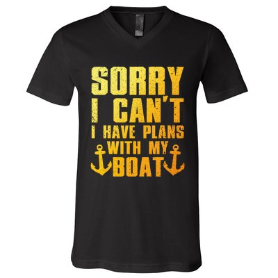 Cool Boat Captain For Pontoon Boat Owners Boating V-Neck T-Shirt