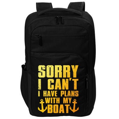 Cool Boat Captain For Pontoon Boat Owners Boating Impact Tech Backpack
