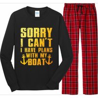 Cool Boat Captain For Pontoon Boat Owners Boating Long Sleeve Pajama Set