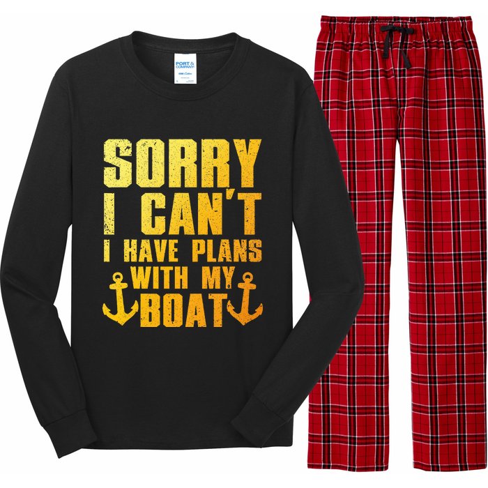 Cool Boat Captain For Pontoon Boat Owners Boating Long Sleeve Pajama Set