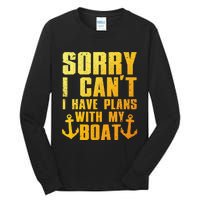 Cool Boat Captain For Pontoon Boat Owners Boating Tall Long Sleeve T-Shirt