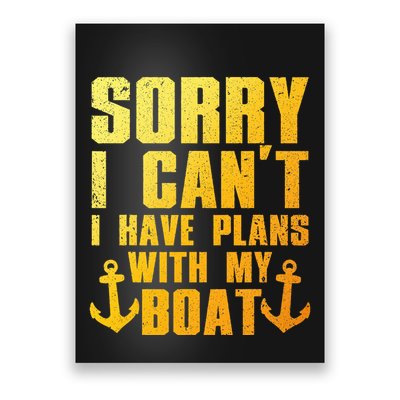 Cool Boat Captain For Pontoon Boat Owners Boating Poster