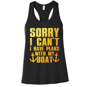 Cool Boat Captain For Pontoon Boat Owners Boating Women's Racerback Tank