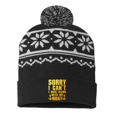 Cool Boat Captain For Pontoon Boat Owners Boating USA-Made Snowflake Beanie